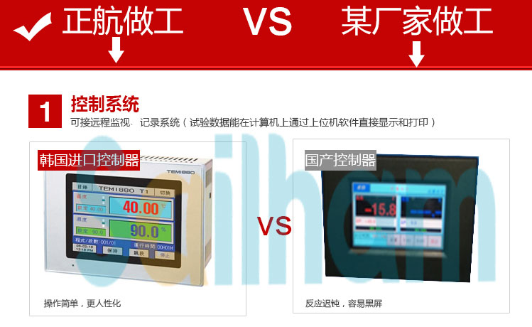 冷熱沖擊試驗箱控制系統(tǒng)對比